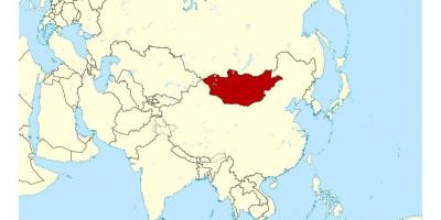 Lokaciju Mongoliji u svijetu mapu