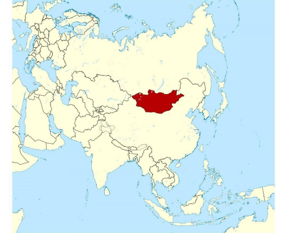 lokaciju Mongoliji u svijetu mapu