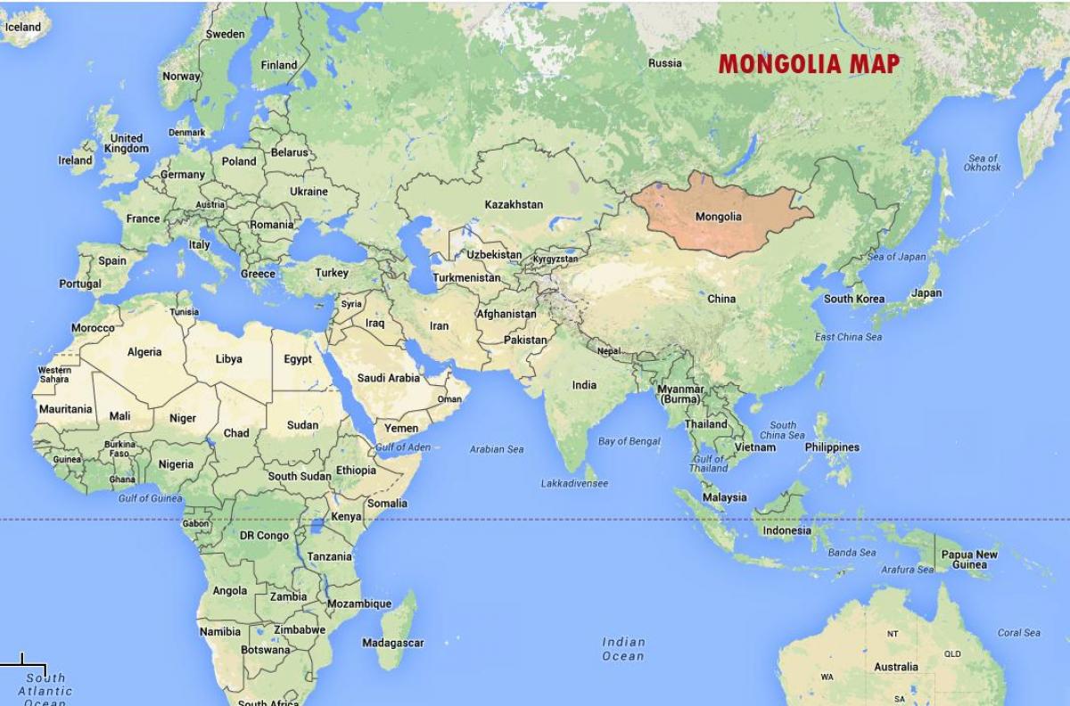 ulan batoru Mongoliji mapu