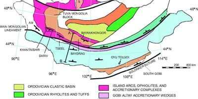 Mapa geološke mapu Mongoliji