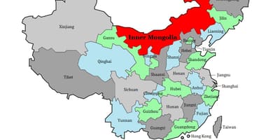 Mapa Mongoliji regionu