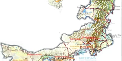 Vanjski Mongoliji mapu